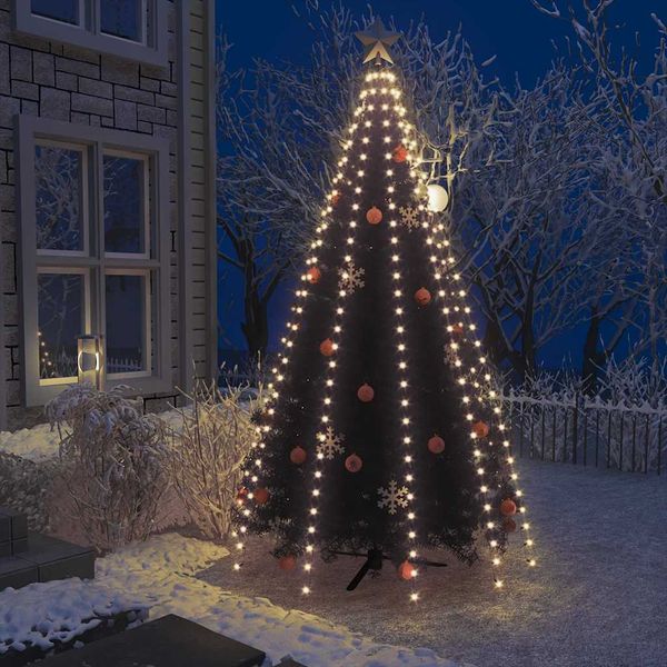 vidaXL Svetelná sieť na vianočný stromček 300 LED, 300 cm