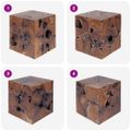 vidaXL Taburetky 4 ks, hnedé, 40x40x45 cm, masívne teakové drevo