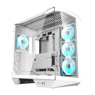 Počítačová skriňa Darkflash DY470 so 4 ventilátormi (biela)