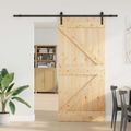 vidaXL Posuvné dvere NARVIK 80 x 210 cm (213,5 cm) Prírodná a čierna