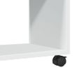 vidaXL Skrinka na kolieskach, biela 72x33x42,5 cm, kompozitné drevo