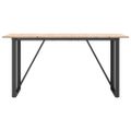 vidaXL Jedálenský stolík v tvare O 160x80x75 cm borovica a oceľ