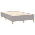vidaXL Posteľný rám s boxspringom bledosivý 120x200 cm látka