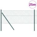 vidaXL Oceľový plot na upevnenie 25 x 0,6 m PVC potiahnutá oceľ Zelená