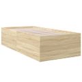 vidaXL Posteľný rám dub sonoma 90x190 cm kompozitné drevo