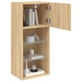 vidaXL TV skrinka s LED svetlami dub sonoma 40,5x30x90 cm