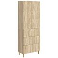 vidaXL Sada skríň 2 ks 66 x 34,5 x 90 cm Kompozitné drevo Dub sonoma