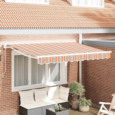 vidaXL Rám markízy Modrá a Oranžová 350 x 200 cm