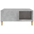 vidaXL Konferenčný stolík betónový sivý 80x80x36,5 cm spracované drevo