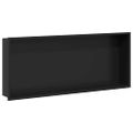 vidaXL Sprchový výklenok Čierna 75 x 30 x 9,5 cm Nehrdzavejúca oceľ