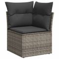 vidaXL Súprava záhradných pohoviek 8 ks Sivá a hnedá