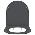 vidaXL WC sedadlo Antracitová 47 x 36 x 3,4 cm Duroplast
