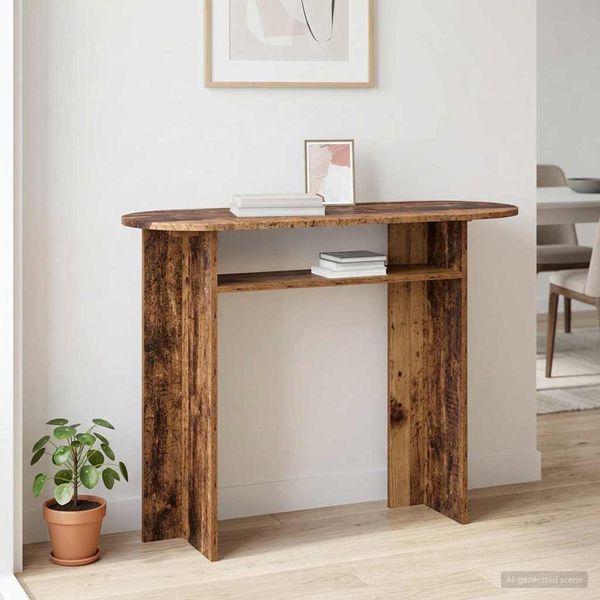 vidaXL Konzolový stôl Staré drevo 100 x 39,5 x 75 cm Kompozitné drevo