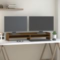 vidaXL Stojan na monitor medovo-hnedý 100x24x16 cm masívna borovica