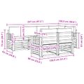 vidaXL Záhradná súprava gaučov 7 ks Biela a svetlosivá Polyester