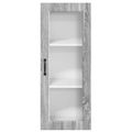 vidaXL Nástenný sklenený kabinet PORTO Sivý Sonoma 40 x 31 x 100 cm