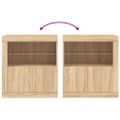 vidaXL Komoda s LED svetlami dub sonoma 60,5x37x67 cm