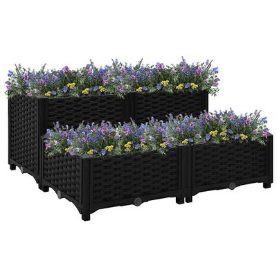 vidaXL Vyvýšený záhon 80x80x38 cm polypropylén
