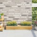 vidaXL Kvetinové boxy na europalety 12 ks sivé 36x13,5x9,5 cm PP