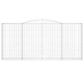 vidaXL Oblúkový gabionový kôš 400x30x180/200 cm pozinkované železo