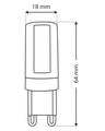 LED žiarovka 4W 320lm G9 2700K teplá biela Trixline