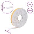 vidaXL Samolepiaca penová páska 4 ks Biela 15mm x 5m CR Pena