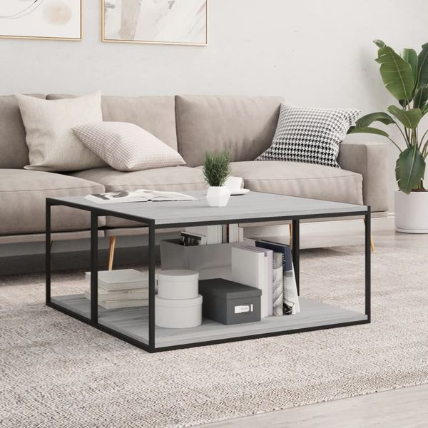 vidaXL Nástenné police 4 ks sivé sonoma 80x40x1,5 cm kompozitné drevo
