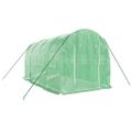 vidaXL Fóliovník s oceľovým rámom zelený 8 m² 4x2x2 m
