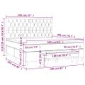 vidaXL Boxspring posteľ s matracom tmavohnedá 160x200 cm látka