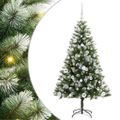 vidaXL Umelý vianočný stromček s umelým snehom 150 LED Teplá biela