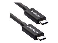 Kábel Thunderbolt - USB-C (M) do USB-C (M) - Thunderbolt 3 / USB / DisplayPort - 50 cm - čierna - pre P/N: PEXUSB321C, TB33A1C, TB3DK2DHV, TB3DK2DHVUE, TB3DK2DPPDUE, TB3DKDPMAW, TB3DKDPMAWUE