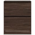 vidaXL Botník hnedý dub 80x34x96,5 cm spracované drevo