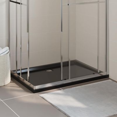 vidaXL Obdĺžniková sprchová vanička z ABS čierna 80x110 cm
