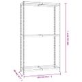 vidaXL 2-posch. stojany na pneumatiky 4ks strieborné 110x40x180cm oceľ