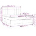 vidaXL Posteľný rám boxspring s matracom krémový 180x200 cm látka