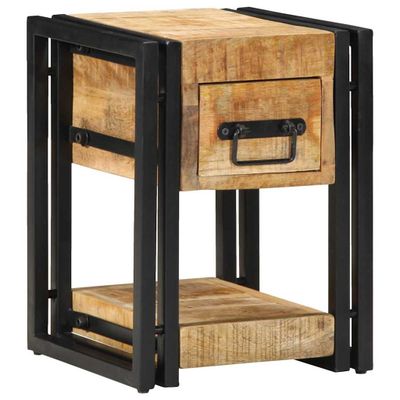vidaXL Nočný stolík 2 pcs Hnedá 30 x 30 x 40 cm Masívne mango drevo
