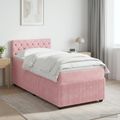 vidaXL Posteľ boxspring s matracom Ružová 80 x 200 cm Zamat