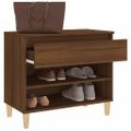 vidaXL Botník hnedý dub 70x36x60 cm spracované drevo