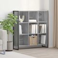 vidaXL Knižnica 99.5 x 30 x 108.5 cm Kompozitné drevo Sivý Sonoma