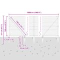 vidaXL Hexagonálny plot s stĺpom 50 x 1,2 m PVC potiahnutá oceľ Sivá