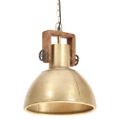 vidaXL Industriálna závesná lampa 25 W mosadzná 30 cm okrúhla E27