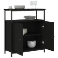 vidaXL Komoda čierna 70x30x80 cm kompozitné drevo