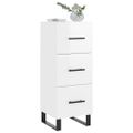 vidaXL Komoda lesklá biela 34,5x34x90 cm spracované drevo