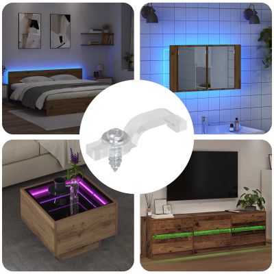 vidaXL LED páskové svorky Dĺžka 23,8 mm 12 pcs Priehľadná