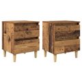 vidaXL Posteľné skrinky 2 ks Staré drevo 40 x 35 x 50 cm