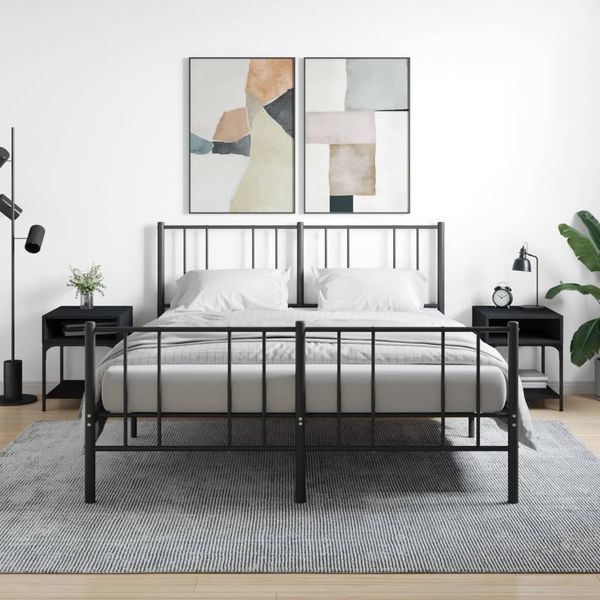 vidaXL Nočné stolíky 2 ks čierne 40x41x50 cm kompozitné drevo