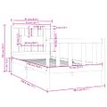 vidaXL Posteľný rám, sivý drevený masív 75x190 cm malé jednolôžko