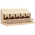 vidaXL Hniezdo pre sliepky, 5 priehradiek 117x33x54cm borovicový masív