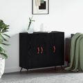 vidaXL Servírovacia skriňa Čierny dub 89,5 x 34 x 80 cm