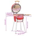 vidaXL Kamado gril s udiarňou keramika 33 cm